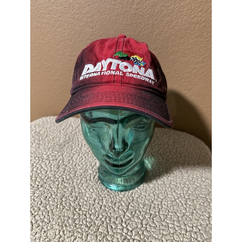 Daytona International Speedway Red Fade Strap back Baseball Cap - ISC